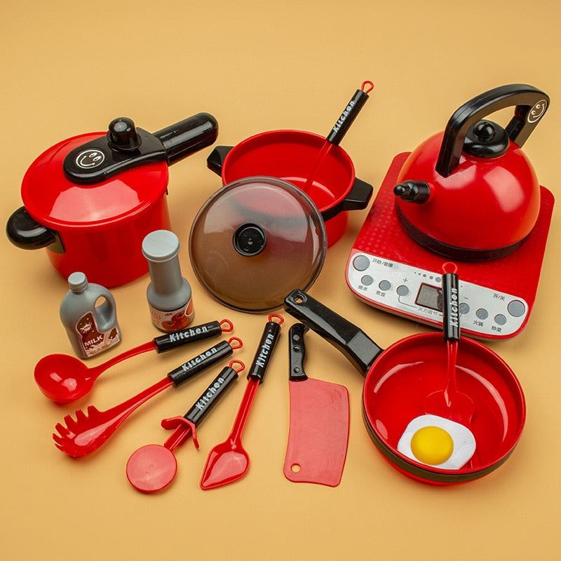 Pretend Cook Play Kitchen Toys Breakfast Children Mini Kitchen Simulation  Utens