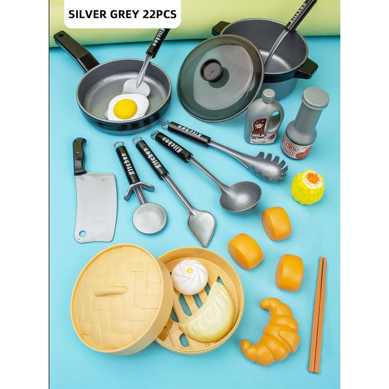 Pretend Cook Play Kitchen Toys Breakfast Children Mini Kitchen Simulation  Utens