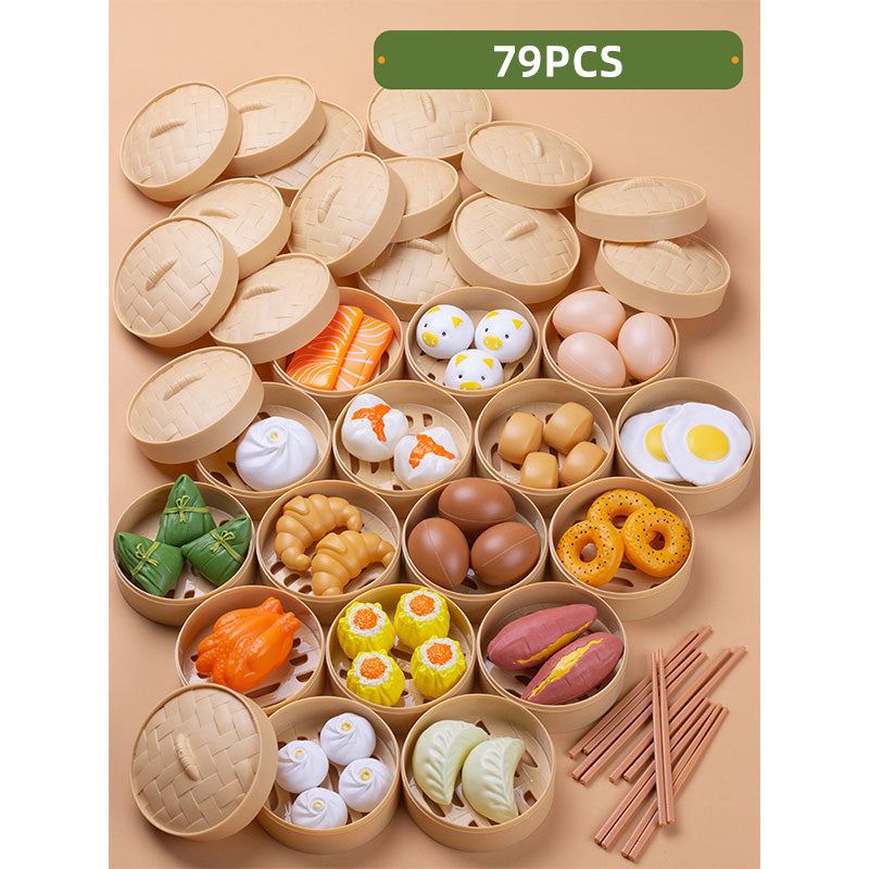 Pretend Cook Play Kitchen Toys Breakfast Children Mini Kitchen Simulation  Utens