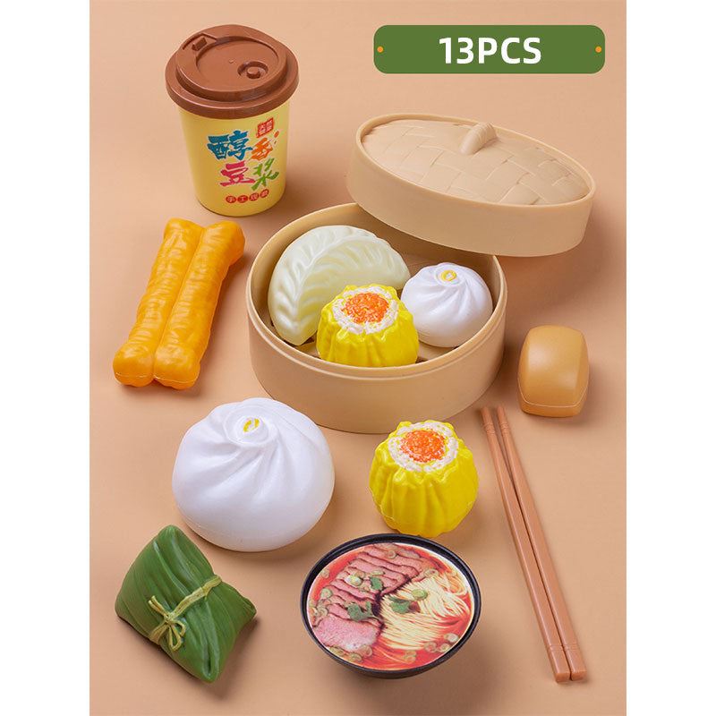 Pretend Cook Play Kitchen Toys Breakfast Children Mini Kitchen Simulation  Utens