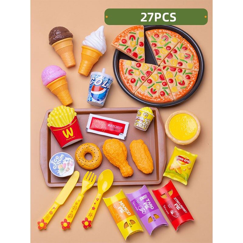 Pretend Cook Play Kitchen Toys Breakfast Children Mini Kitchen Simulation  Utens