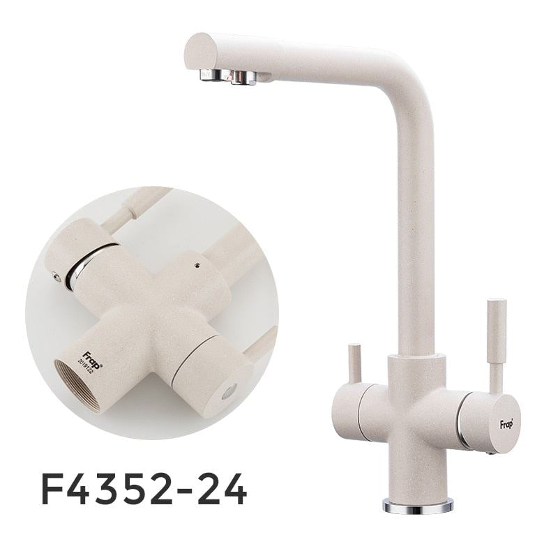 Frap New Black Kitchen sink Faucet mixer Seven Letter Design 360 Degree Rotation