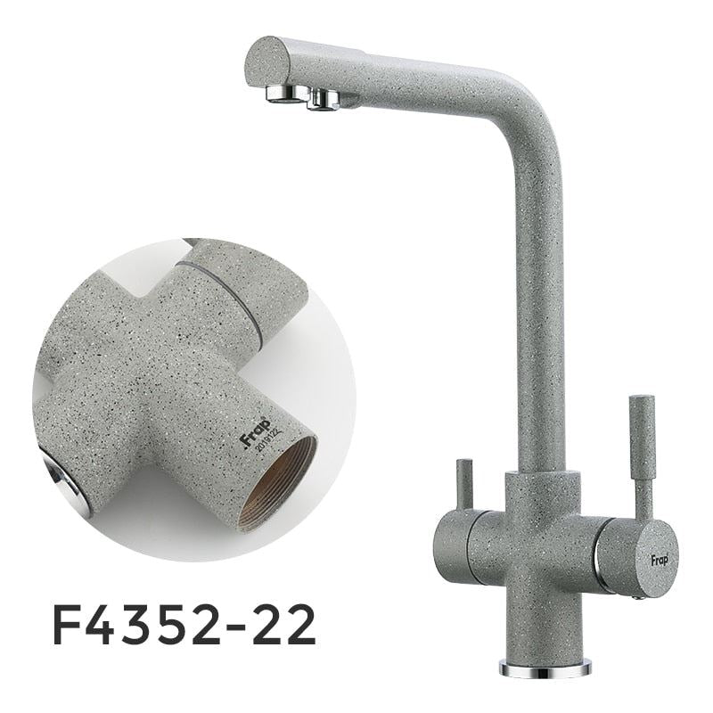 Frap New Black Kitchen sink Faucet mixer Seven Letter Design 360 Degree Rotation