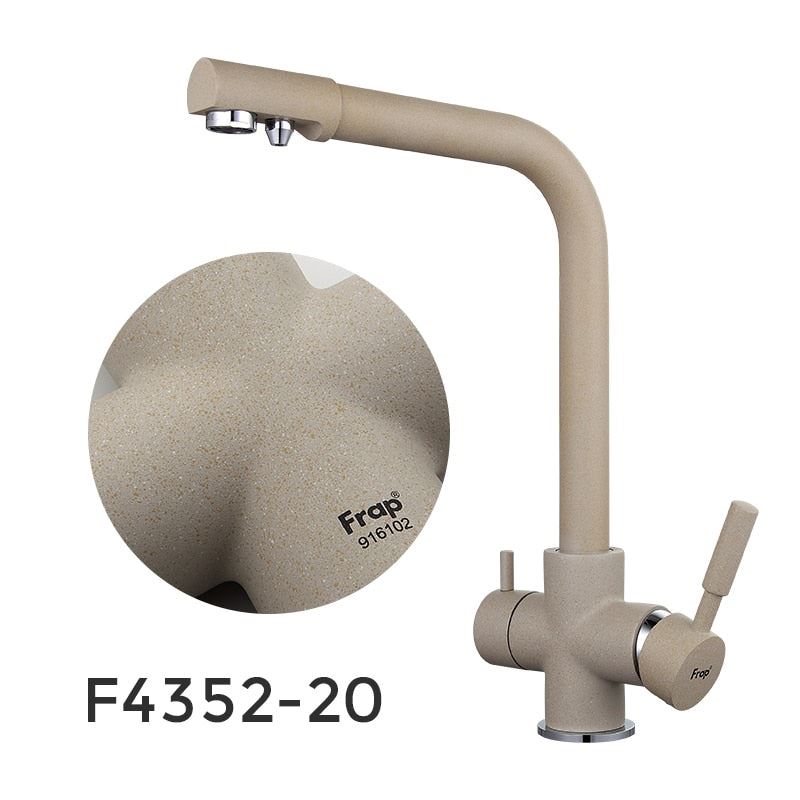 Frap New Black Kitchen sink Faucet mixer Seven Letter Design 360 Degree Rotation