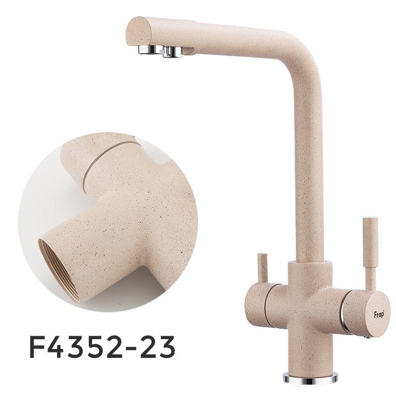 Frap New Black Kitchen sink Faucet mixer Seven Letter Design 360 Degree Rotation