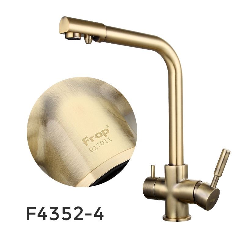 Frap New Black Kitchen sink Faucet mixer Seven Letter Design 360 Degree Rotation