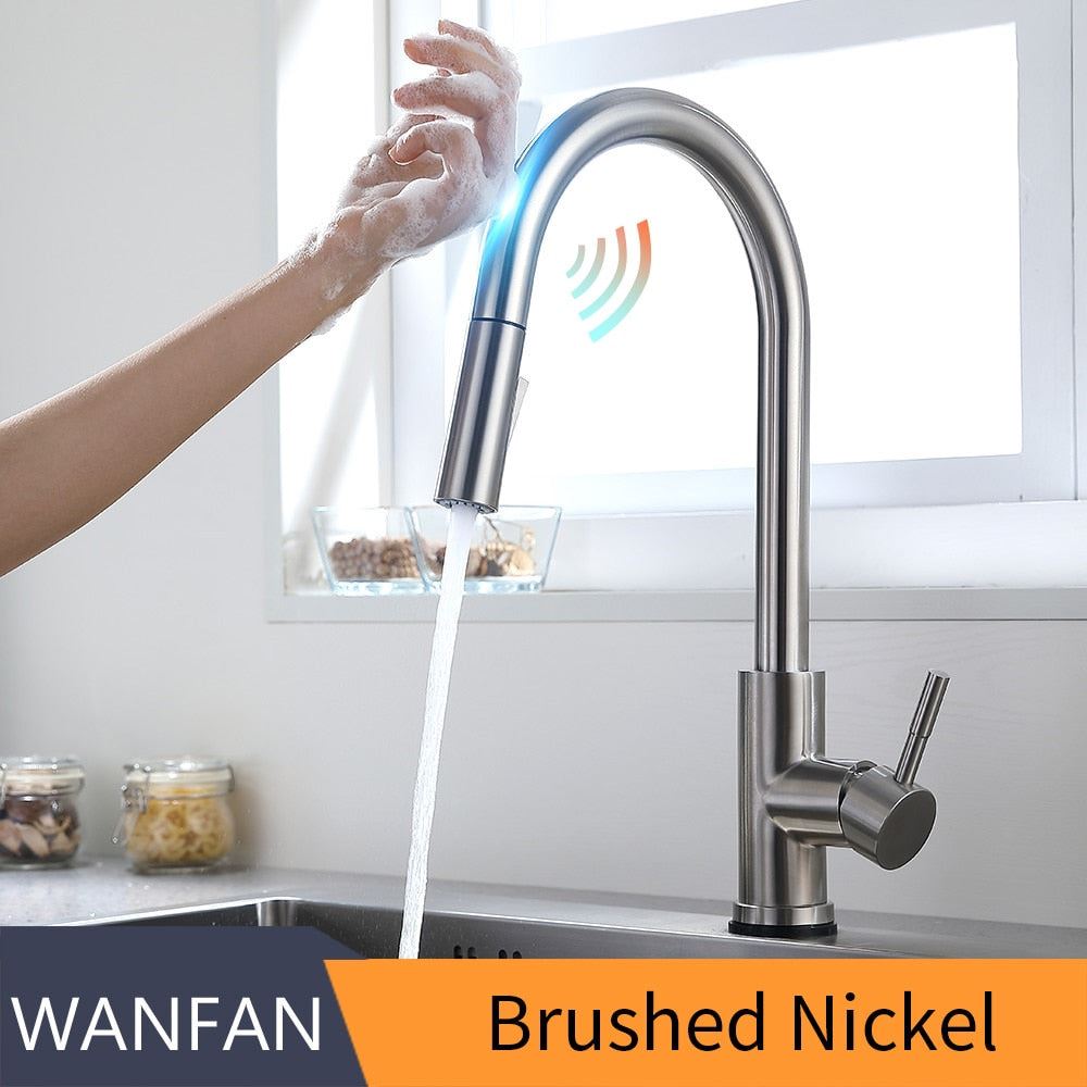 Smart Touch Kitchen Faucets Crane For Sensor Kitchen Water Tap Sink Mixer Rotate