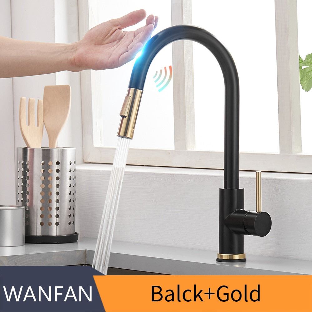 Smart Touch Kitchen Faucets Crane For Sensor Kitchen Water Tap Sink Mixer Rotate