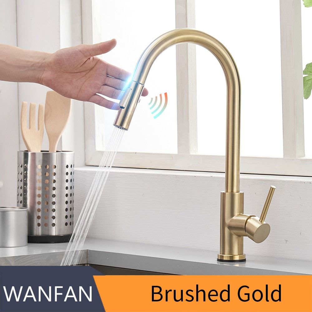 Smart Touch Kitchen Faucets Crane For Sensor Kitchen Water Tap Sink Mixer Rotate
