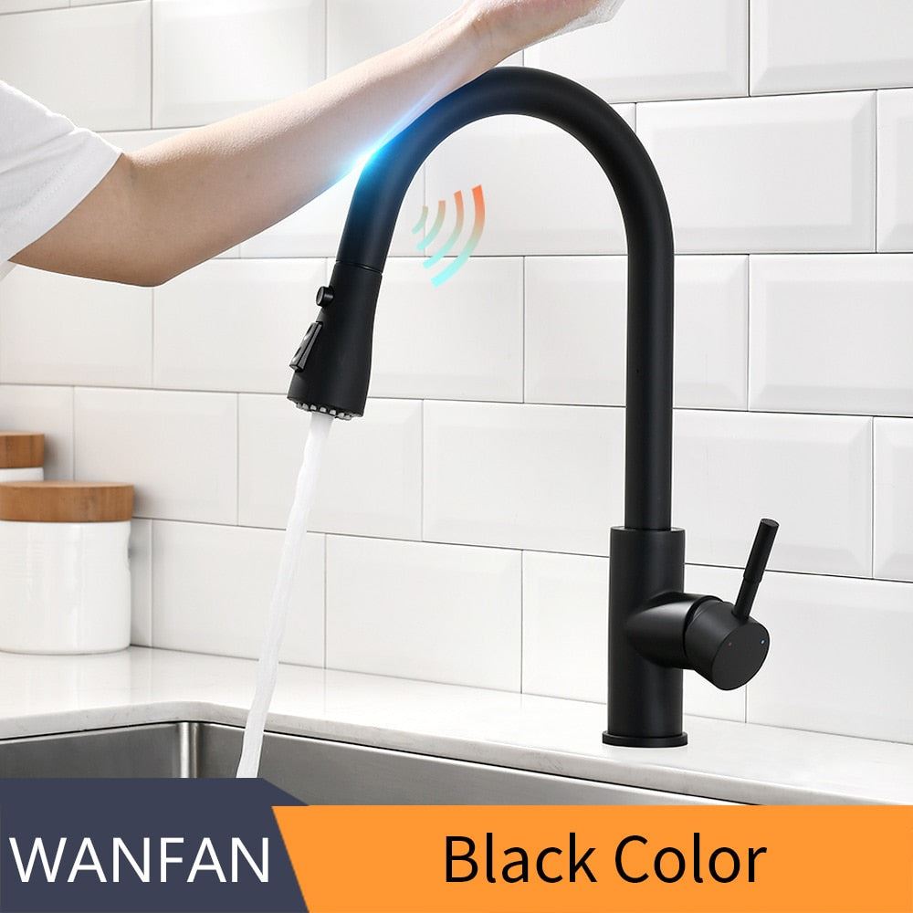 Smart Touch Kitchen Faucets Crane For Sensor Kitchen Water Tap Sink Mixer Rotate