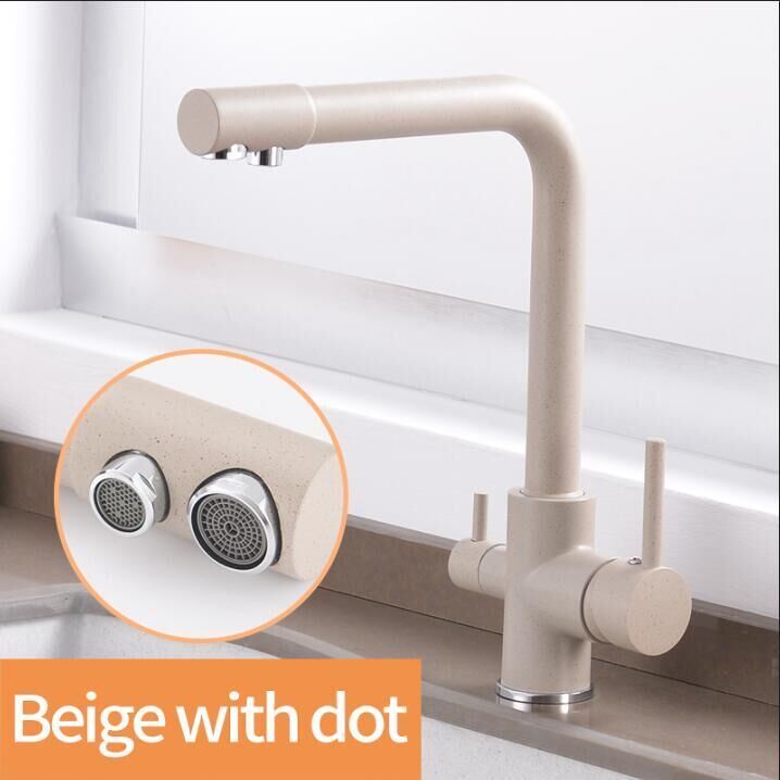 Degree Rotation brass drinking filtered water kitchen faucet Bend&Double rig