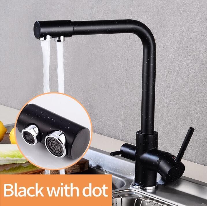 Degree Rotation brass drinking filtered water kitchen faucet Bend&Double rig