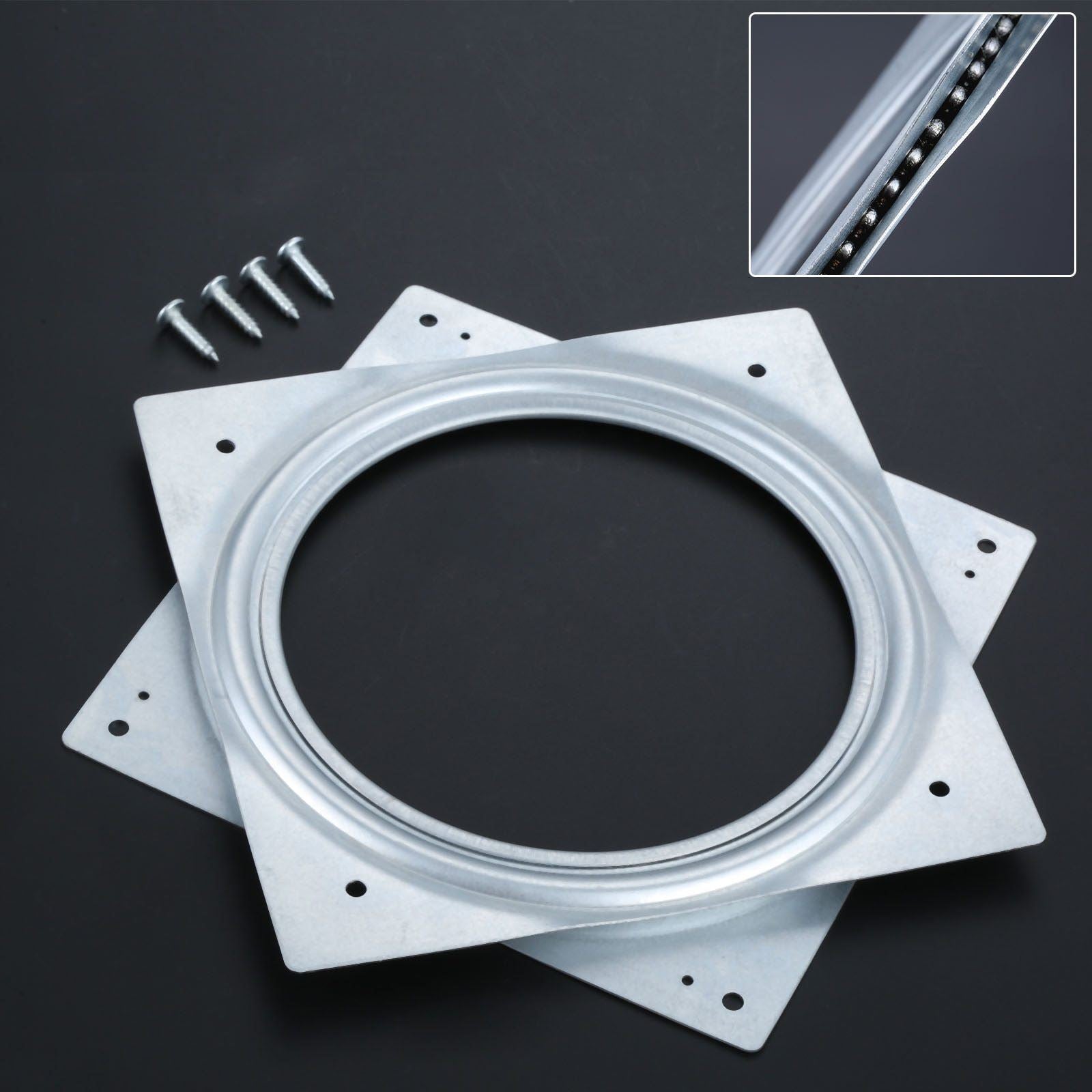 1PC 6 inch Square Bearing Swivel Plate Square Lazy Susan 360 Degree Rotating Rol