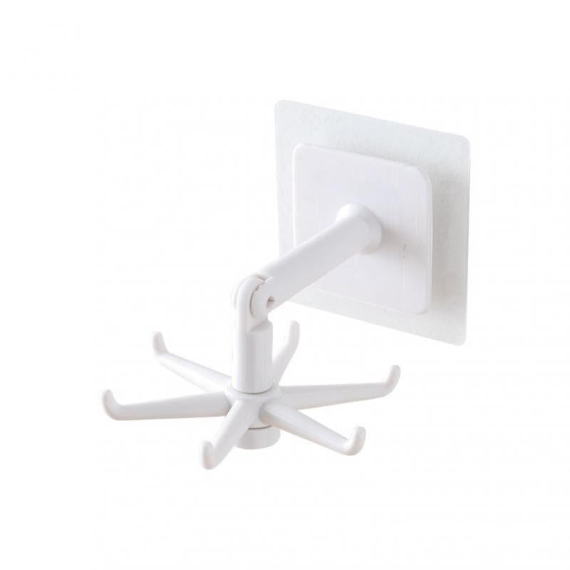 Rotating Hook Bathroom Hook Holder Kitchen Storage Rack Under Shelf Rotate T