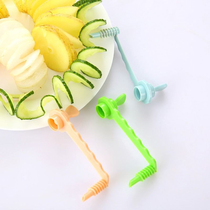 String Rotate Potato Slicer Stainless Steel +Plastic Twisted Potato Slice Cutt