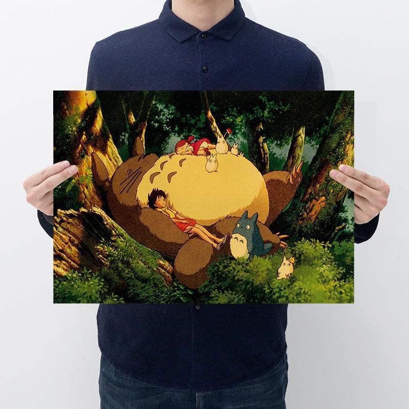 Animation MY NEIGHBOUR TOTORO Kraft Paper Poster Home Bedroom Wall Decoration Pa