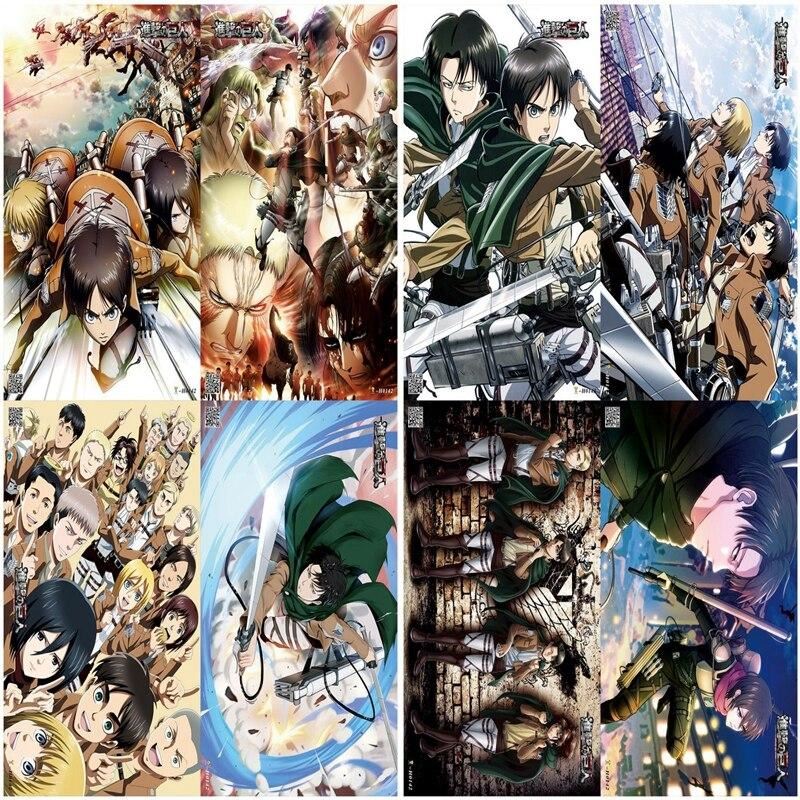 Anime Attack on Titan Home Room Wall Kraft Paper Decorative Painting