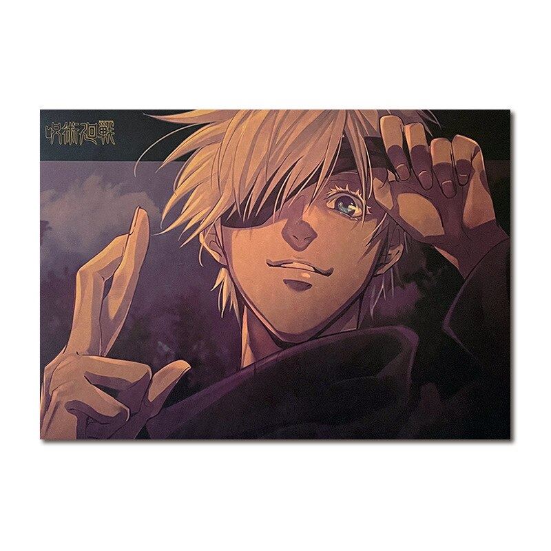 Jujutsu Kaisen Anime  A Collection Of Characters Kraft Paper Poster Home Decor Print