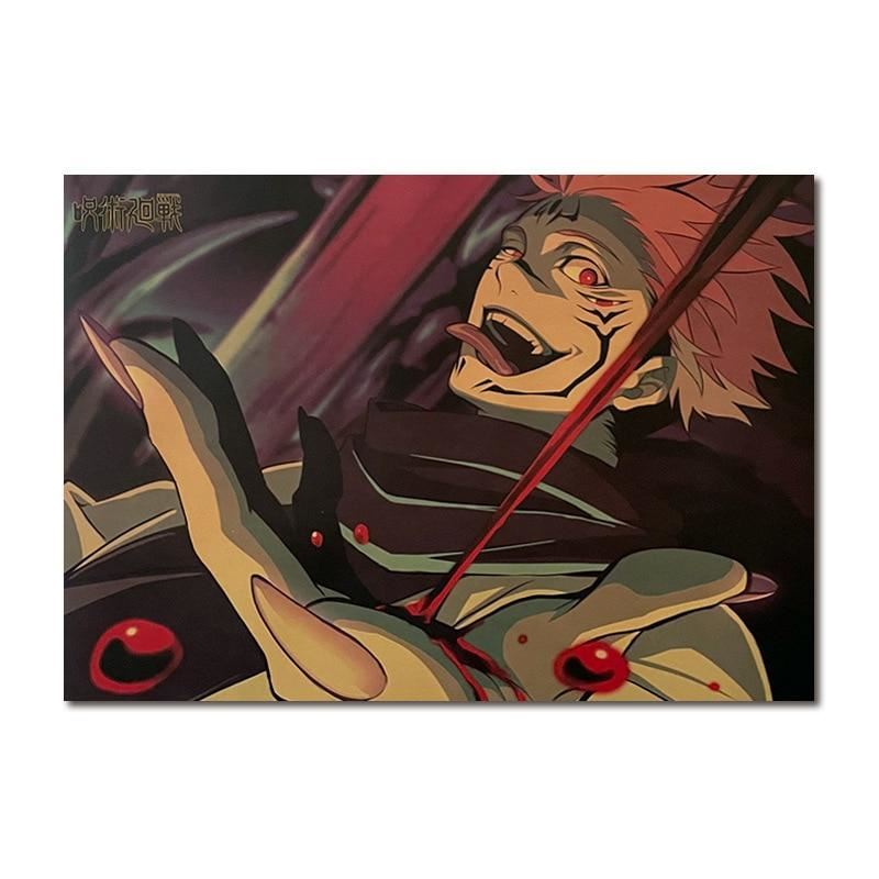 Anime Jujutsu Kaisen Mahito Kraft Paper Poster Home Decoration Print