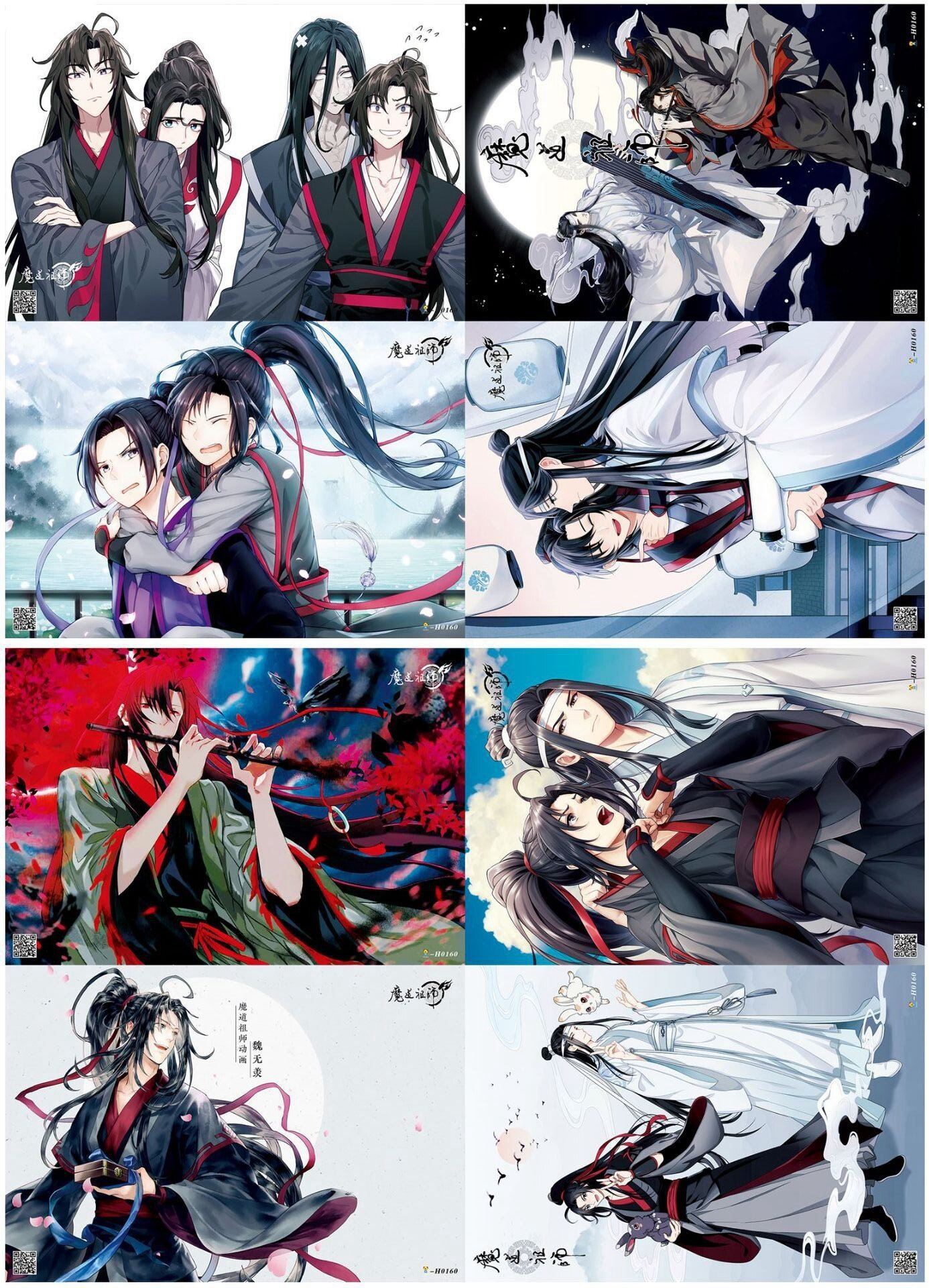 A Set of Eight Anime Master of Evil Poster Home Room Wall Decoration Painting 42