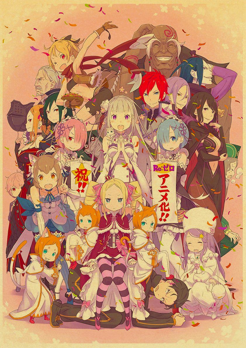 ReLife in a Different World from Zero Re Coated Paper Poster Cafe Creative Wall 12x16