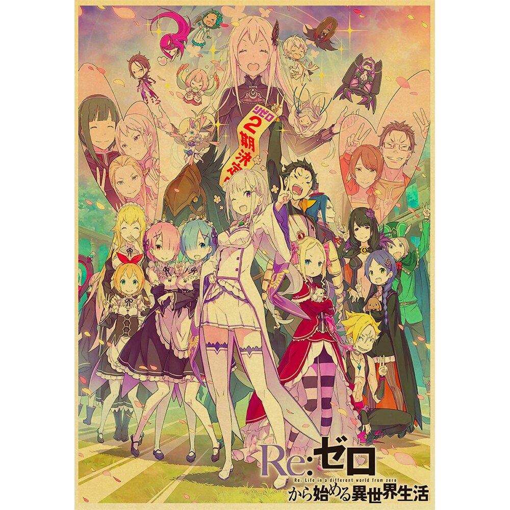 ReLife in a Different World from Zero Re Coated Paper Poster Cafe Creative Wall 12x16