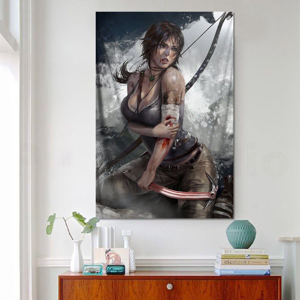 Tomb Raider Canvas Poster Decorative Painting Lara CROFT Wall Art R18 Painting Print
