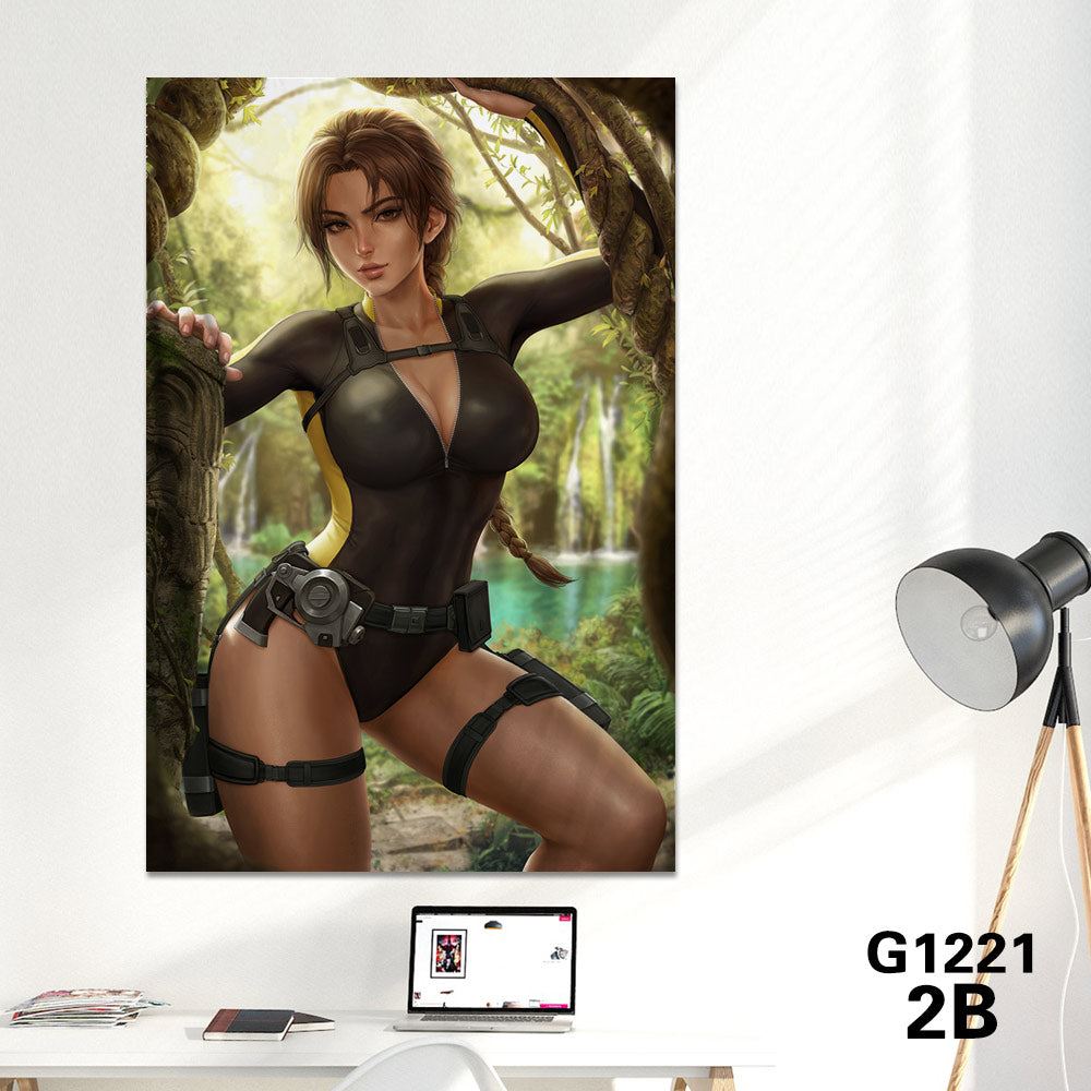Tomb Raider Canvas Poster Decorative Painting Lara CROFT Wall Art R18 Painting Print
