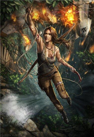 Tomb Raider modern movie poster printing canvas painting for home decoration 12x16