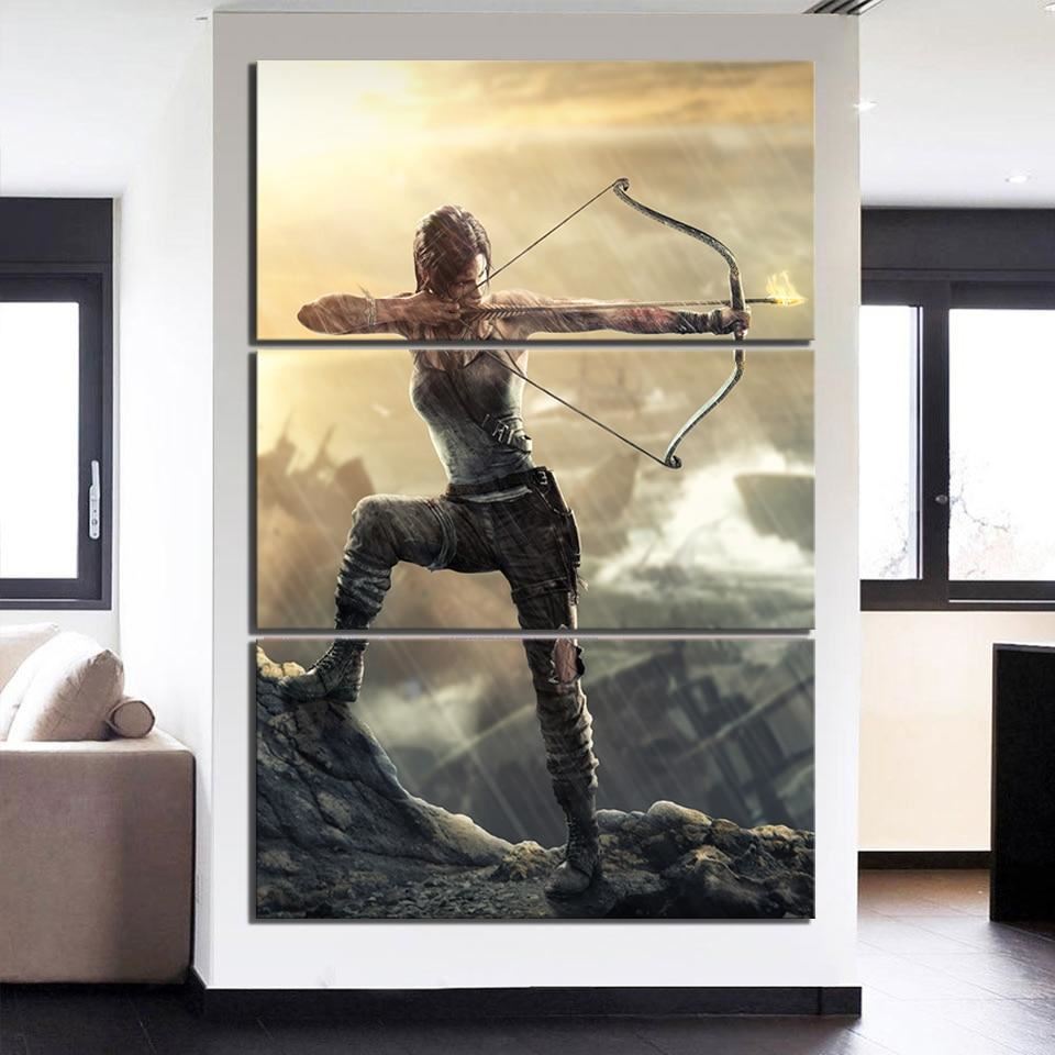 Canvas Paintings Lara Croft Tomb Raider Video Game Poster Wall Poster Print