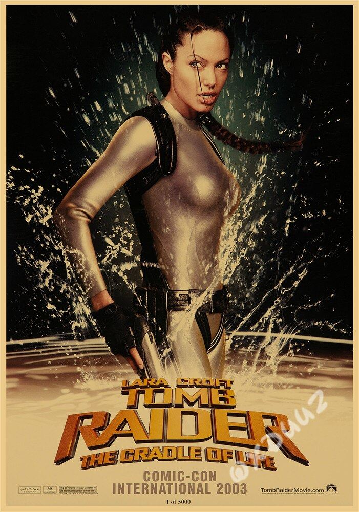 Popular Action Adventure Treasure Hunting Movie Tomb Raider Retro Style High Print 12x16
