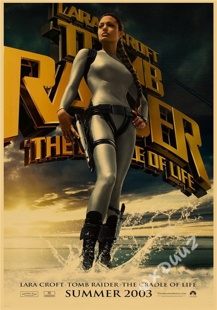 Popular Action Adventure Treasure Hunting Movie Tomb Raider Retro Style High Print 12x16