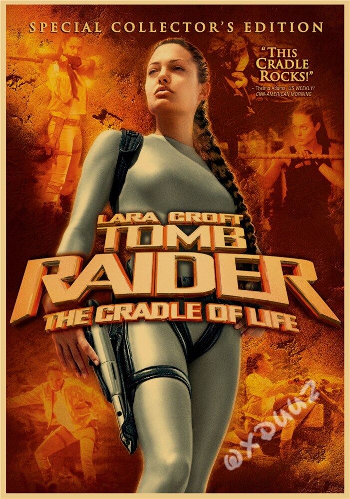 Popular Action Adventure Treasure Hunting Movie Tomb Raider Retro Style High Print 12x16