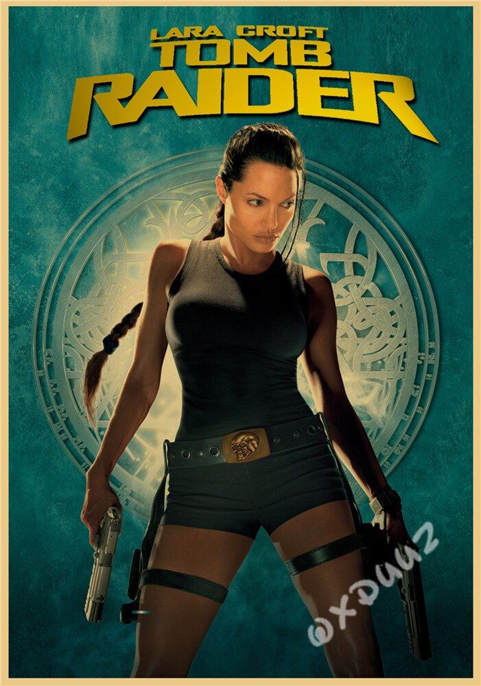 Popular Action Adventure Treasure Hunting Movie Tomb Raider Retro Style High Print 12x16