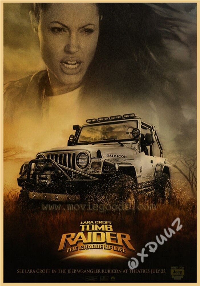 Popular Action Adventure Treasure Hunting Movie Tomb Raider Retro Style High Print 12x16