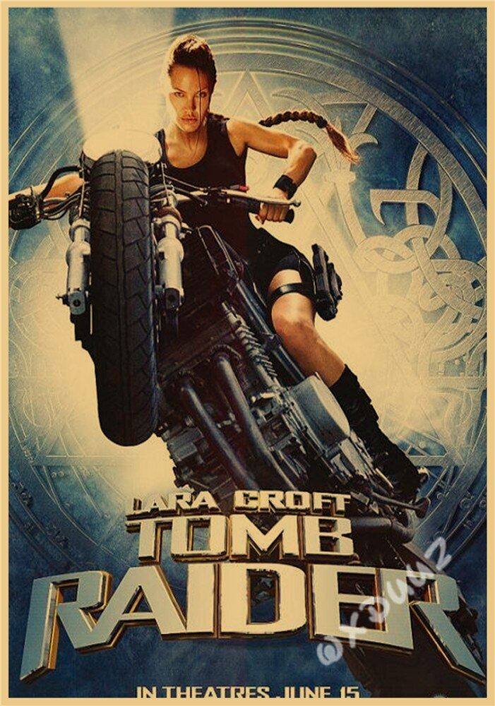 Popular Action Adventure Treasure Hunting Movie Tomb Raider Retro Style High Print 12x16