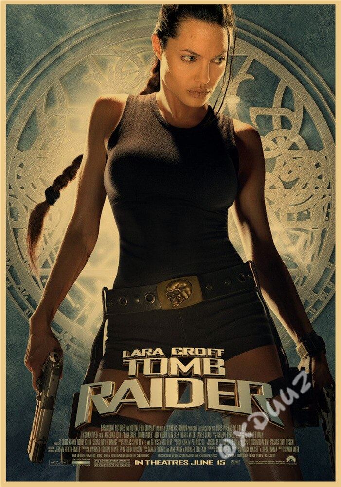 Popular Action Adventure Treasure Hunting Movie Tomb Raider Retro Style High Print 12x16