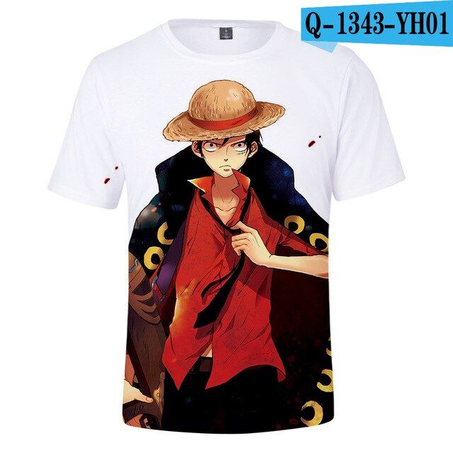 Anime One Piece Monkey D. Luffy Roronoa Zoro Nami Tony Chopper Cartoon 3D Print