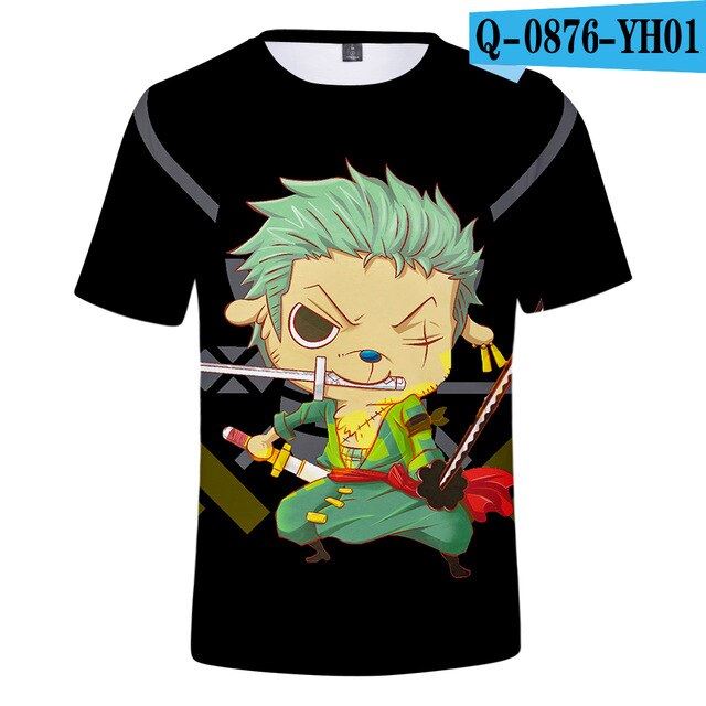 Anime One Piece Monkey D. Luffy Roronoa Zoro Nami Tony Chopper Cartoon 3D Print