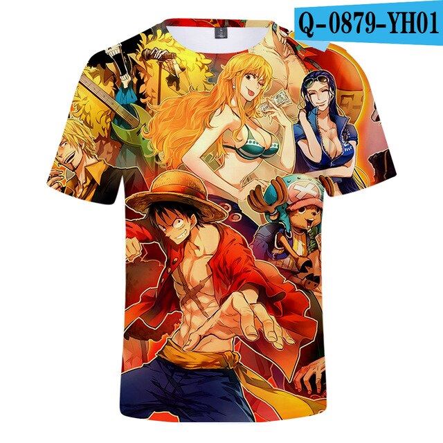 Anime One Piece Monkey D. Luffy Roronoa Zoro Nami Tony Chopper Cartoon 3D Print