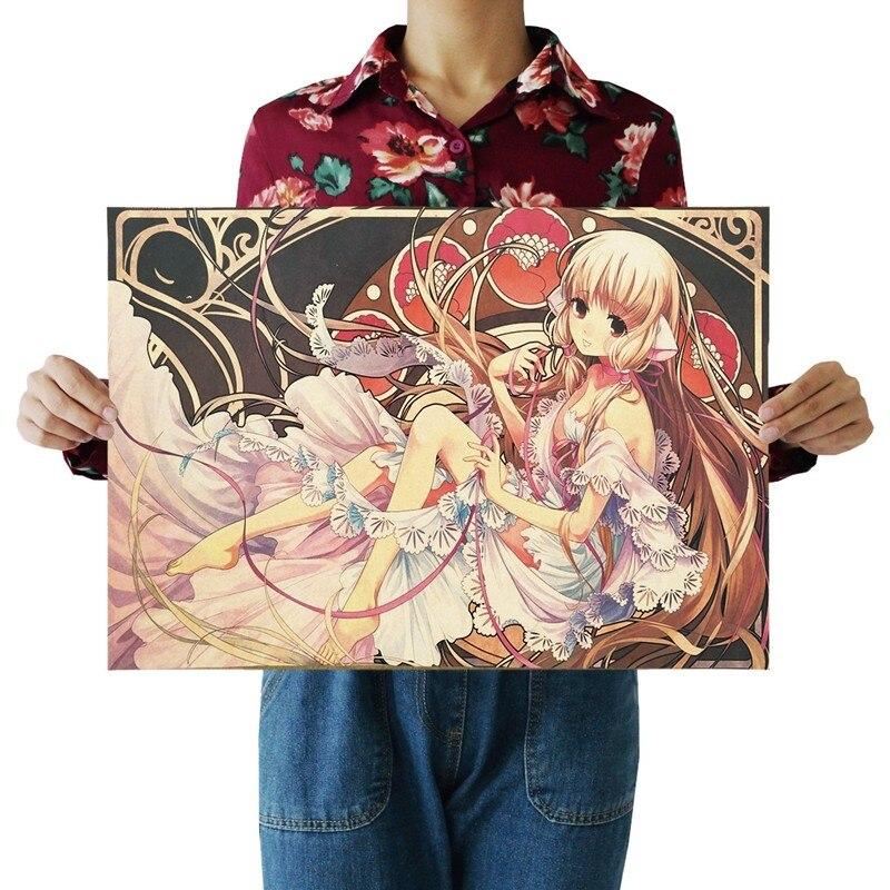 Anime Chobits Kraft Paper Poster Home Room Bedroom Wall Decoration Print