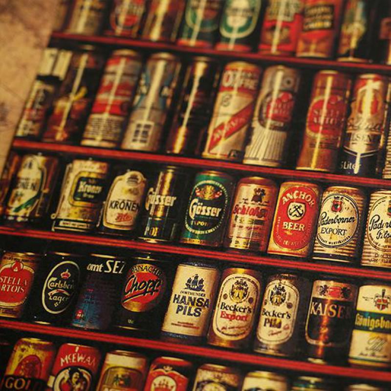 Room decoration beer Daquan poster Retro kraft paper series bar cafe decoration