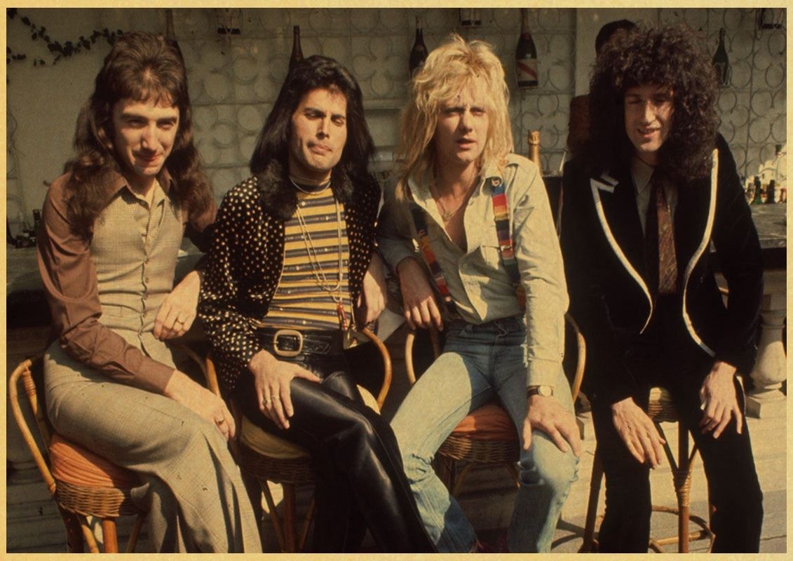 Queen Band Music Poster Vintage Retro Poster Art Printed Painting Home Room Decor 12x16
