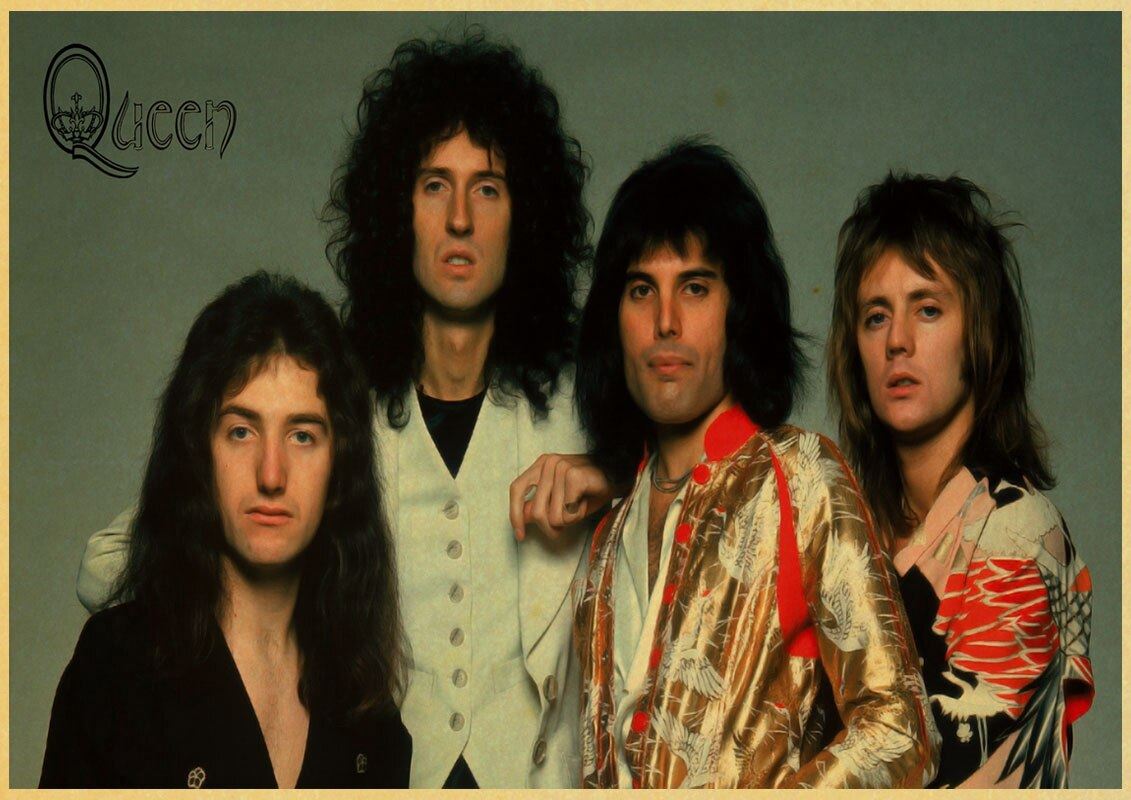 Queen Band Music Poster Vintage Retro Poster Art Printed Painting Home Room Decor 12x16