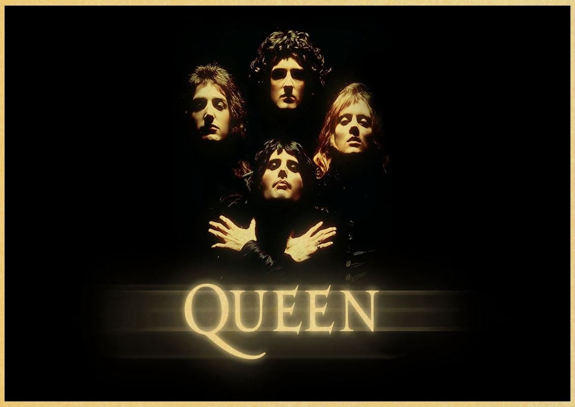 Queen Band Music Poster Vintage Retro Poster Art Printed Painting Home Room Decor 12x16