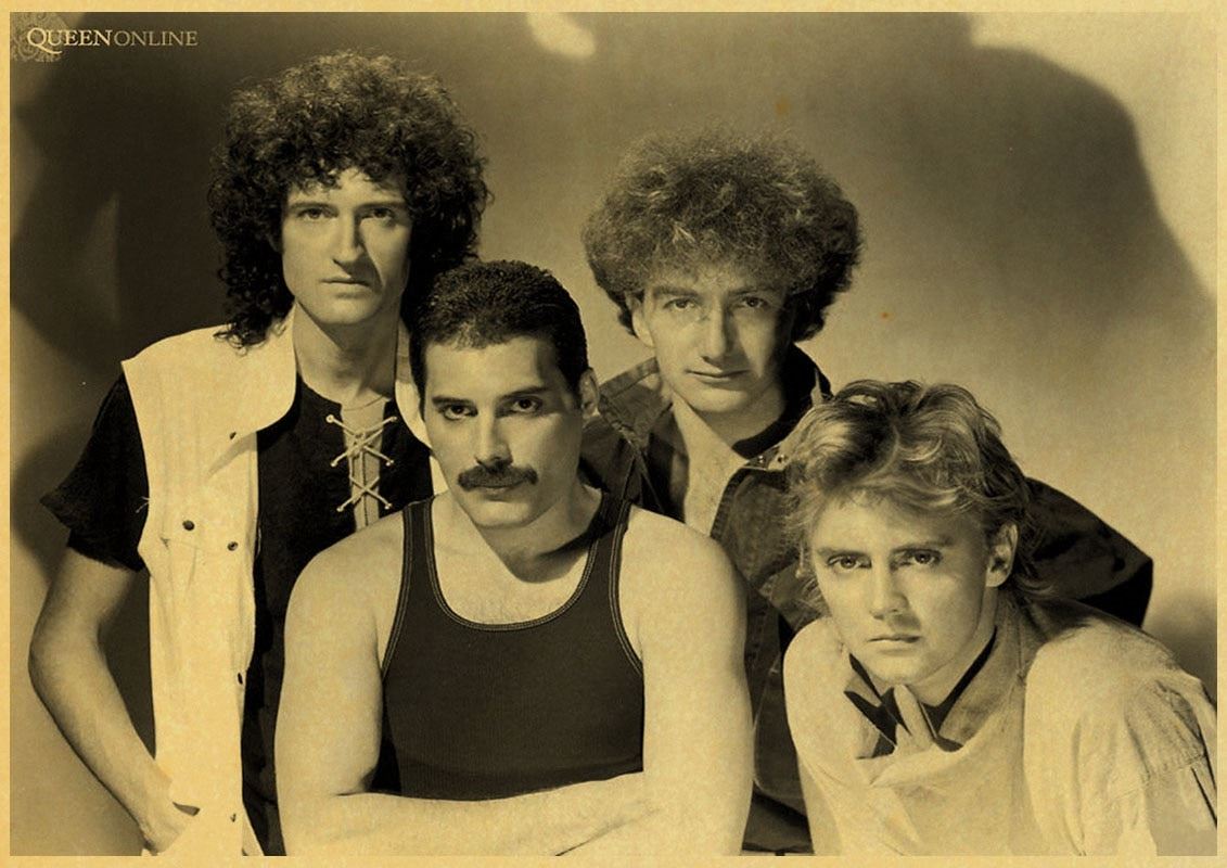 Queen Band Music Poster Vintage Retro Poster Art Printed Painting Home Room Decor 12x16