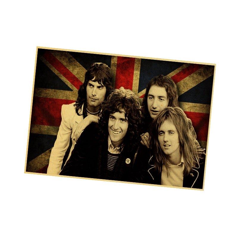 Queen Band Music Poster Vintage Retro Poster Art Printed Painting Home Room Decor 12x16