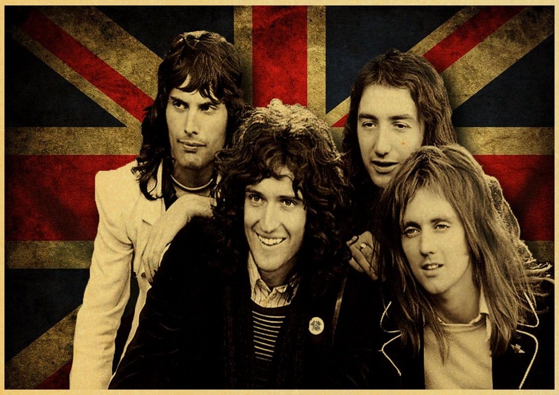 Queen Band Music Poster Vintage Retro Poster Art Printed Painting Home Room Decor 12x16