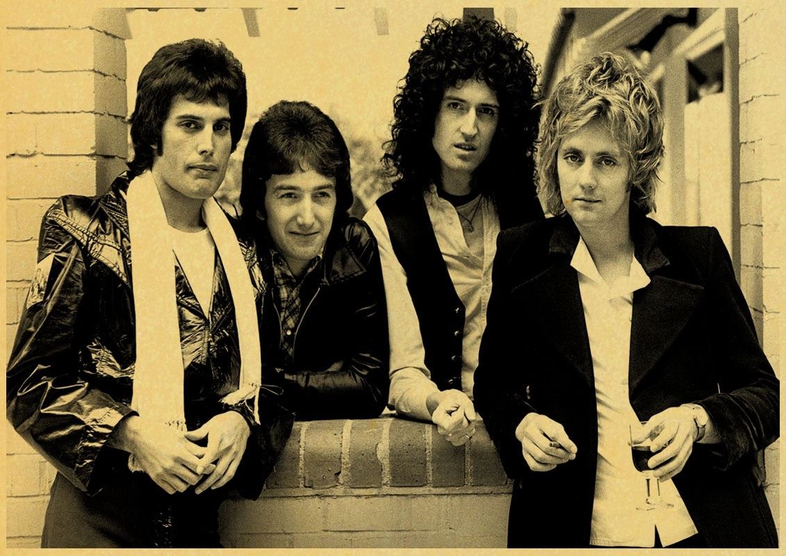 Queen Band Music Poster Vintage Retro Poster Art Printed Painting Home Room Decor 12x16