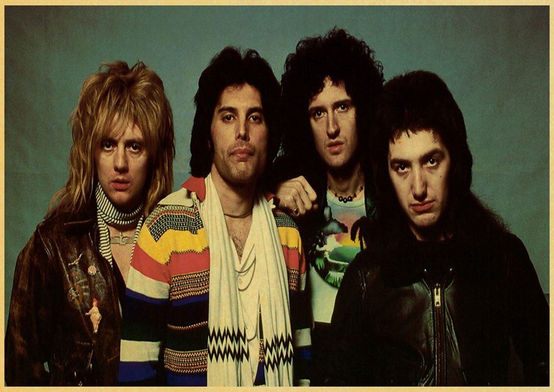 Queen Band Music Poster Vintage Retro Poster Art Printed Painting Home Room Decor 12x16